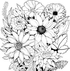 Flowers Coloring Page