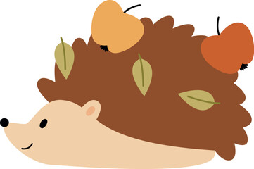 Hedgehog Animal With Apples