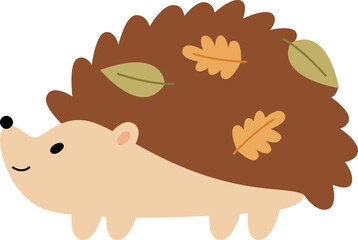 Hedgehog Animal With Leaves