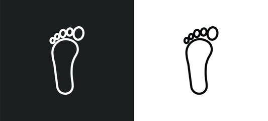 one foot outline icon in white and black colors. one foot flat vector icon from beauty collection for web, mobile apps and ui.