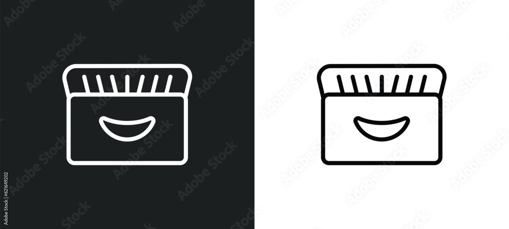 Poster patches outline icon in white and black colors. patches flat vector icon from beauty collection for 