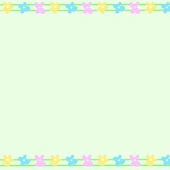 Green background with flower line