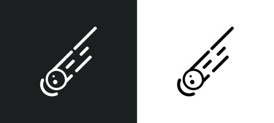 comet outline icon in white and black colors. comet flat vector icon from astronomy collection for web, mobile apps and ui. © Digital Bazaar