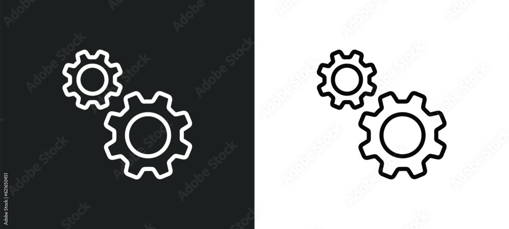 Poster hine outline icon in white and black colors. hine flat vector icon from artificial intelligence coll