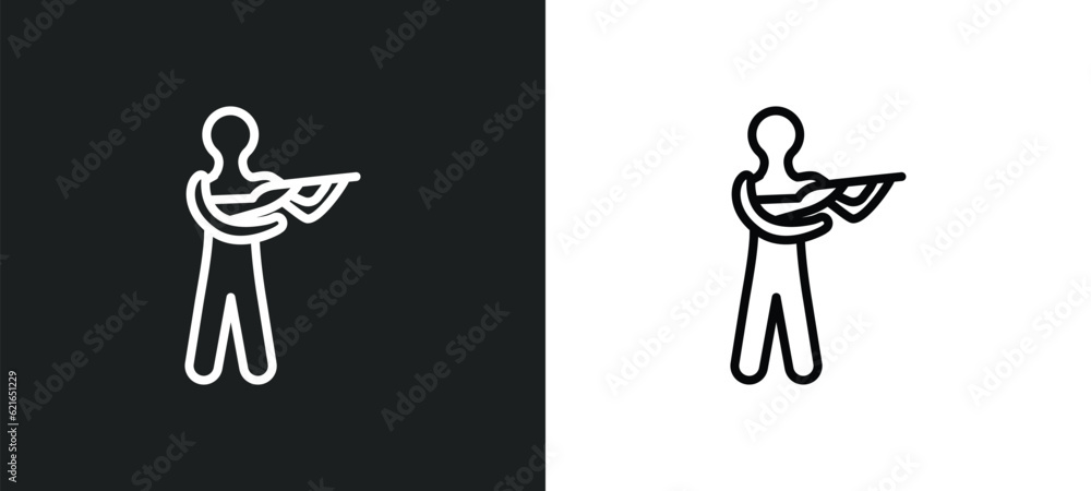 Poster infantry outline icon in white and black colors. infantry flat vector icon from army and war collect