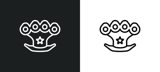 knuckle outline icon in white and black colors. knuckle flat vector icon from army and war collection for web, mobile apps and ui.