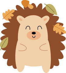 Hedgehog Animal With Leaves