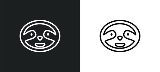 sloth outline icon in white and black colors. sloth flat vector icon from animals collection for web, mobile apps and ui. © Digital Bazaar