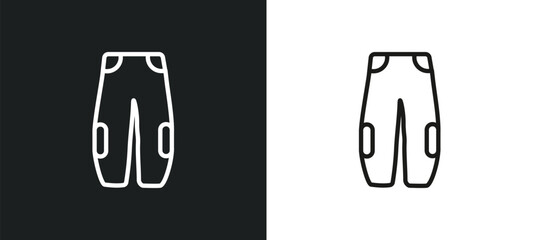 practice pants outline icon in white and black colors. practice pants flat vector icon from american football collection for web, mobile apps and ui.