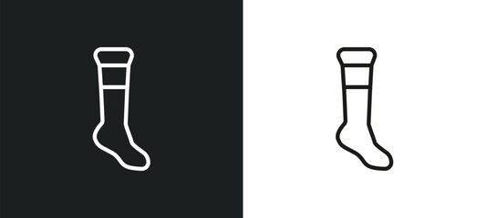 gaiters outline icon in white and black colors. gaiters flat vector icon from american football collection for web, mobile apps and ui.