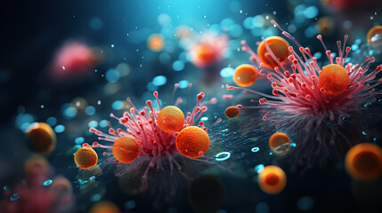 Fototapeta na wymiar Realistic photo bacterium. Created with Generative AI