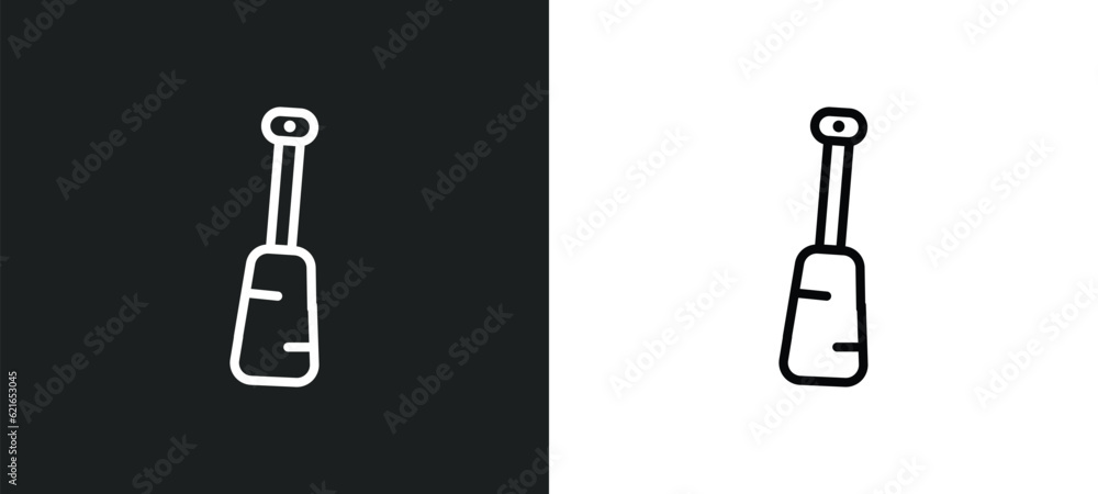 Poster digging bar outline icon in white and black colors. digging bar flat vector icon from farming and ga