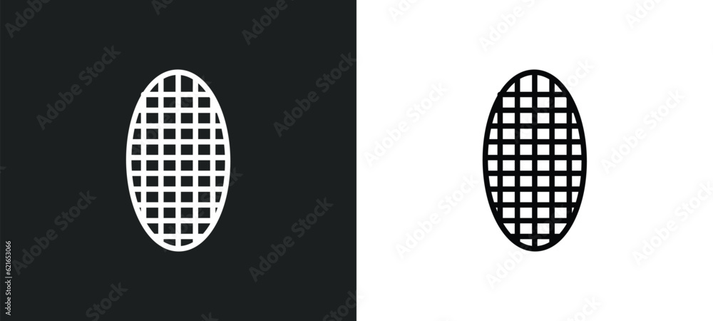 Poster riddle tool outline icon in white and black colors. riddle tool flat vector icon from farming and ga