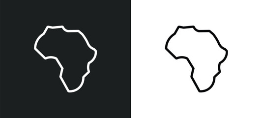 africa outline icon in white and black colors. africa flat vector icon from africa collection for web, mobile apps and ui. © Digital Bazaar
