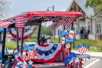 USA golf cart decorations