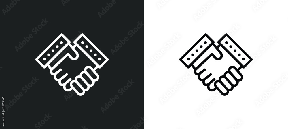 Poster greeting outline icon in white and black colors. greeting flat vector icon from activity and hobbies