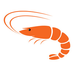 shrimp logo vector illustration design