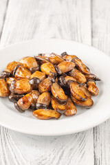 Teriyaki eryngii mushrooms