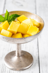 Fresh mango cubes