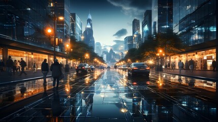 Fototapeta na wymiar Connected Utopia: Embracing the Futuristic Cityscape of Cloud Technology