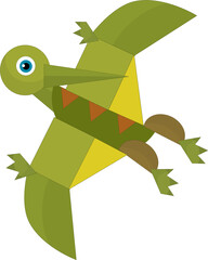 Cartoon dinosaur pterodactyl or other dino bird isolated illustration for kids © honeyflavour