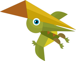 Cartoon dinosaur pterodactyl or other dino bird isolated illustration for kids © honeyflavour