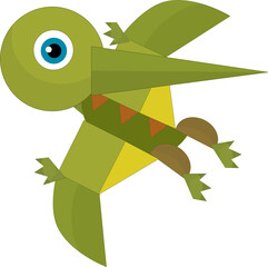 Cartoon dinosaur pterodactyl or other dino bird isolated illustration for kids © honeyflavour