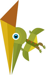 Cartoon dinosaur pterodactyl or other dino bird isolated illustration for kids © honeyflavour