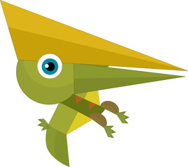 Cartoon dinosaur pterodactyl or other dino bird isolated illustration for kids © honeyflavour