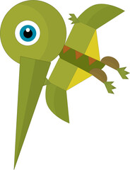 Cartoon dinosaur pterodactyl or other dino bird isolated illustration for kids © honeyflavour
