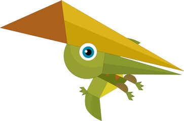 Cartoon dinosaur pterodactyl or other dino bird isolated illustration for kids © honeyflavour