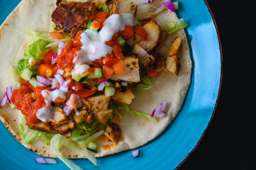 Chicken Doner Kebab, Turkish Style Kebab Sandwich