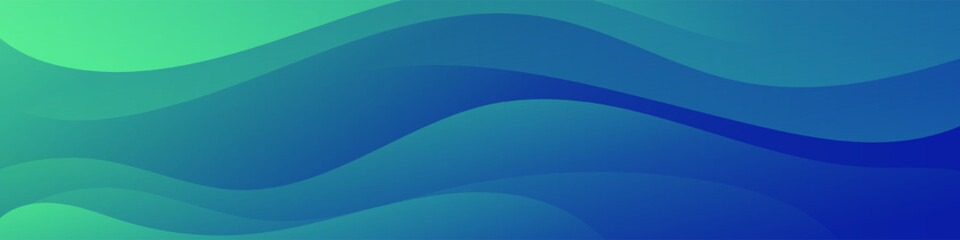 Abstract Green Fluid Banner Template. Modern background design. gradient color. Dynamic Waves. Liquid shapes composition. Fit for banners
