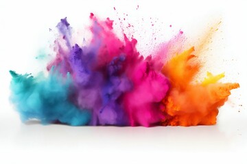 Fototapeta na wymiar Explosion of Color Powder. Generative ai