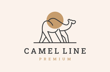 camel modern minimalist style logo design