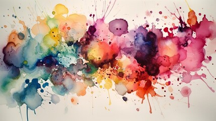 Watercolor splash paint background, website backdrop splash of color, vivid colors, AI