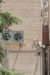 Surveillance camera and air conditioning fans