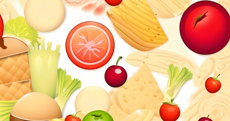 collection of vegetables background 