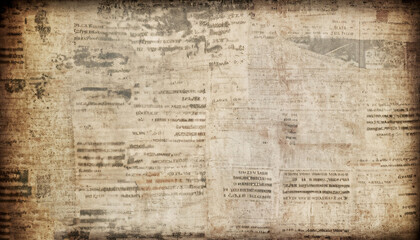 Newspaper paper grunge vintage old aged texture background