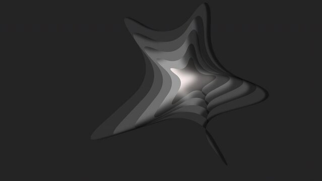 Black paper cut stars pattern on white gradient, motion abstract business, layout and corporate style background