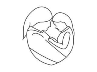mother and daughter icon, icon for mother's day, mother and daughter icon