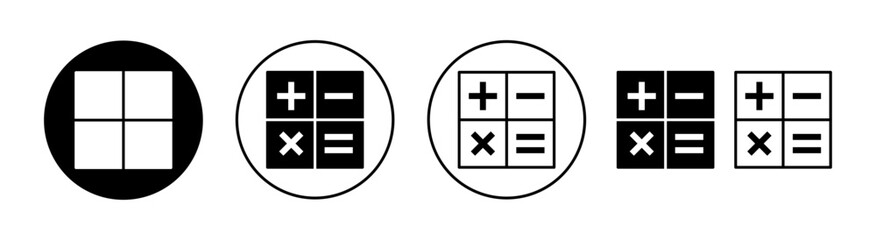 Obraz premium Calculator icon set for web and mobile app. Accounting calculator sign and symbol.