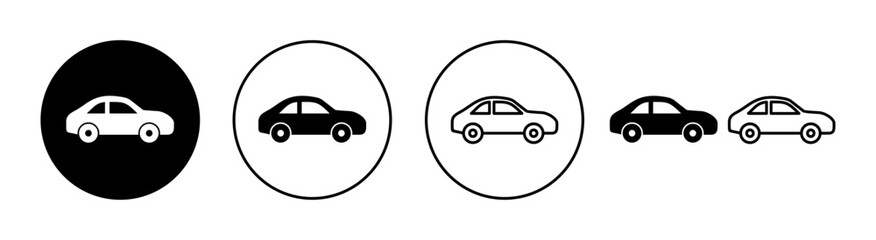 Car icon set for web and mobile app. car sign and symbol. small sedan