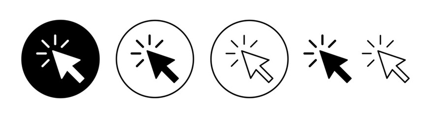 Click icon set for web and mobile app. pointer arrow sign and symbol. cursor icon