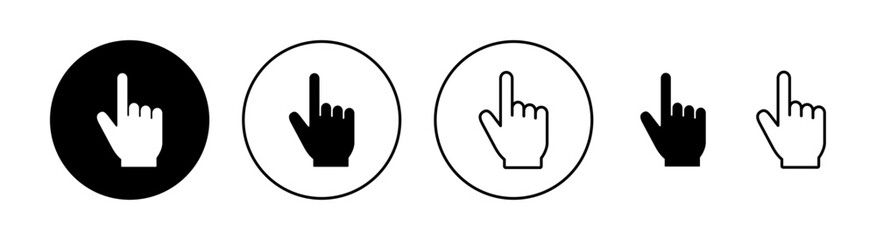 Hand cursor icon set  for web and mobile app. cursor sign and symbol. hand cursor icon clik