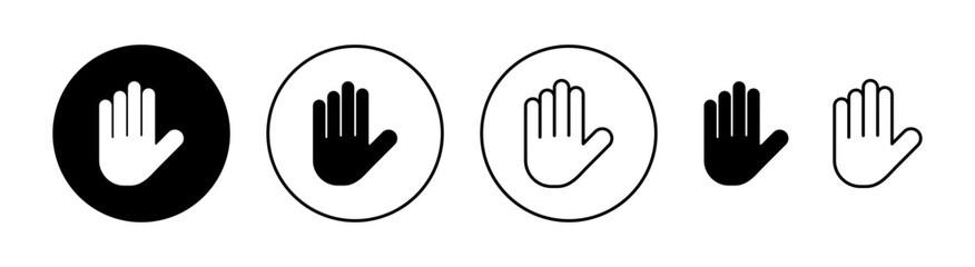 Hand icon set  for web and mobile app. hand sign and symbol. hand gesture