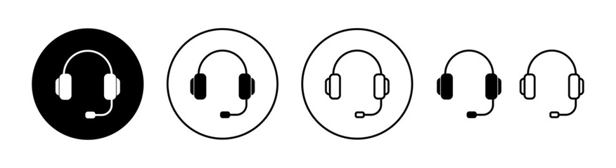 Headphone icon set  for web and mobile app. headphone sign and symbol