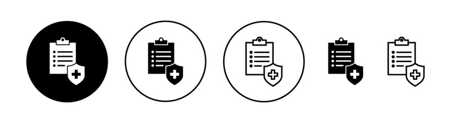 Medical insurance icon set tor for web and mobile app. health insurance sign and symbol