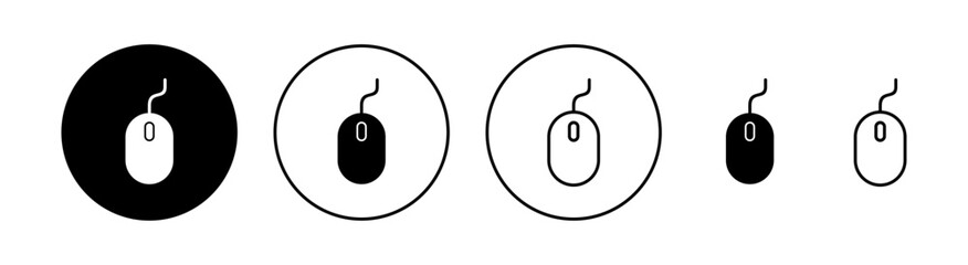 Mouse icon set for web and mobile app. click sign and symbol. pointer icon vector.