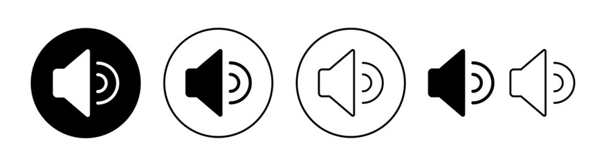 Speaker icon set for web and mobile app. volume sign and symbol. loudspeaker icon. sound symbol